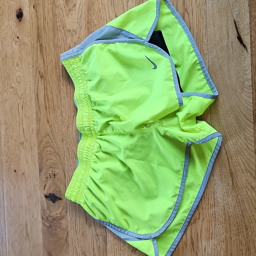 Nike Neon Yellow Running Shorts